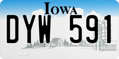 IA license plate DYW591