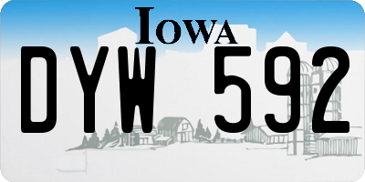 IA license plate DYW592