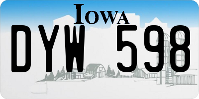IA license plate DYW598
