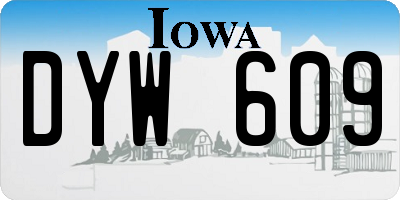 IA license plate DYW609