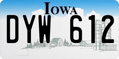 IA license plate DYW612