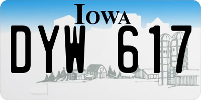 IA license plate DYW617