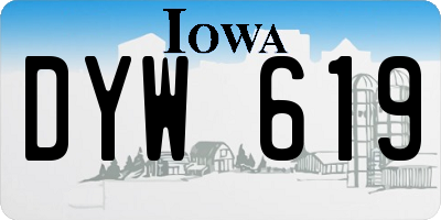 IA license plate DYW619