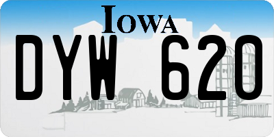 IA license plate DYW620
