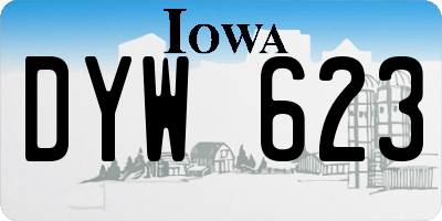 IA license plate DYW623
