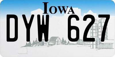 IA license plate DYW627