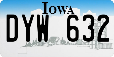 IA license plate DYW632