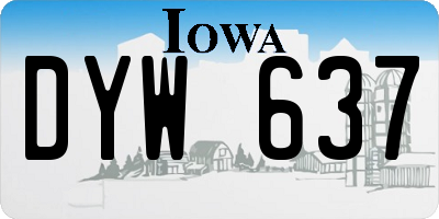 IA license plate DYW637