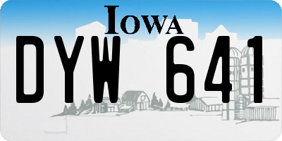 IA license plate DYW641