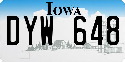 IA license plate DYW648