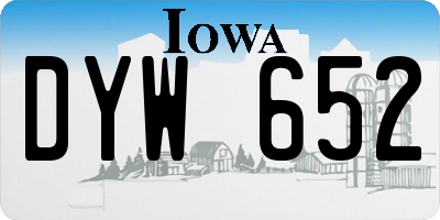 IA license plate DYW652