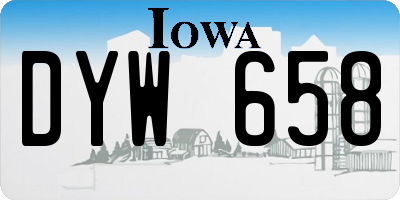 IA license plate DYW658
