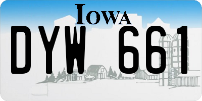 IA license plate DYW661