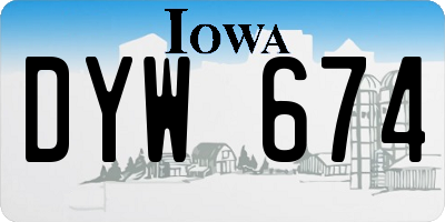 IA license plate DYW674