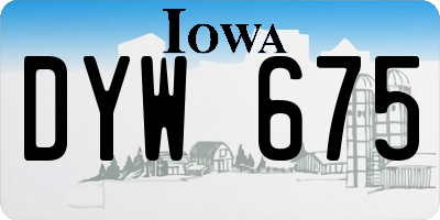 IA license plate DYW675