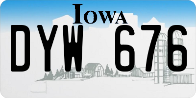 IA license plate DYW676