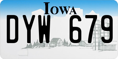 IA license plate DYW679