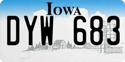 IA license plate DYW683