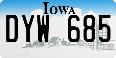 IA license plate DYW685