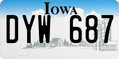 IA license plate DYW687