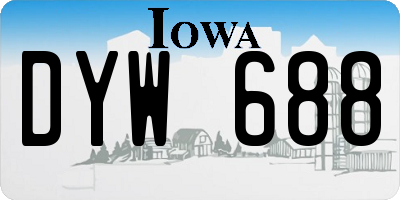 IA license plate DYW688