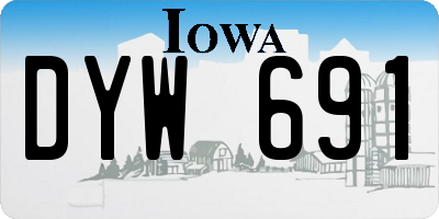 IA license plate DYW691