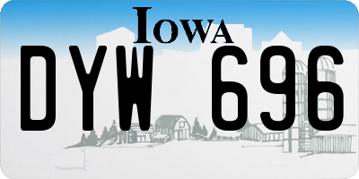 IA license plate DYW696