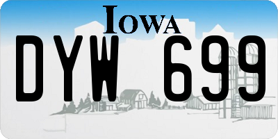 IA license plate DYW699
