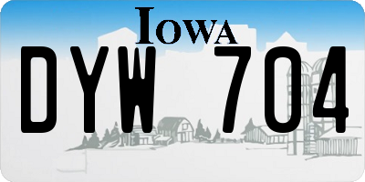 IA license plate DYW704