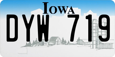 IA license plate DYW719