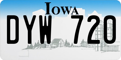 IA license plate DYW720