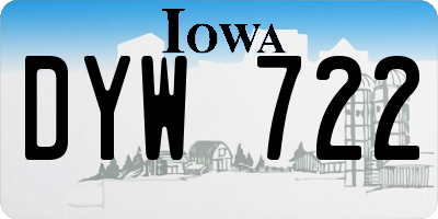 IA license plate DYW722