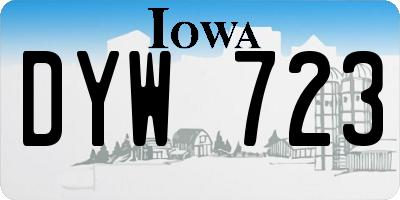 IA license plate DYW723