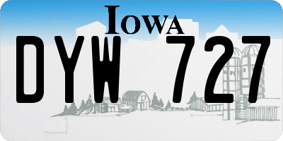 IA license plate DYW727