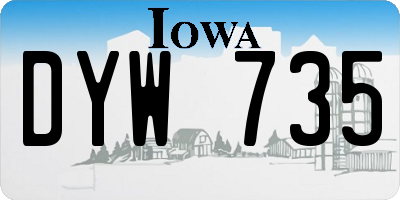 IA license plate DYW735