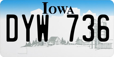 IA license plate DYW736