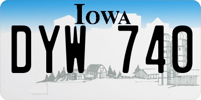 IA license plate DYW740