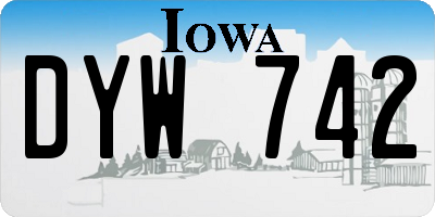 IA license plate DYW742