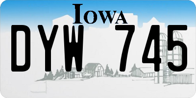 IA license plate DYW745