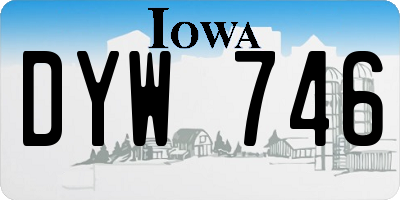 IA license plate DYW746