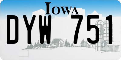 IA license plate DYW751