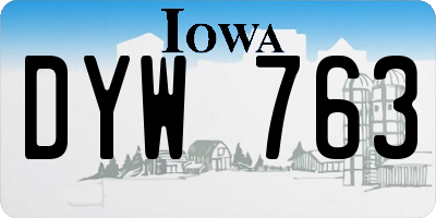IA license plate DYW763
