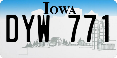 IA license plate DYW771