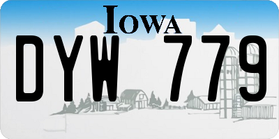 IA license plate DYW779