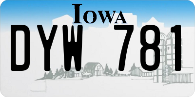 IA license plate DYW781