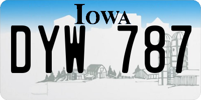 IA license plate DYW787