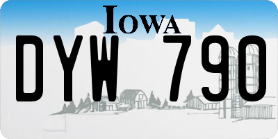 IA license plate DYW790