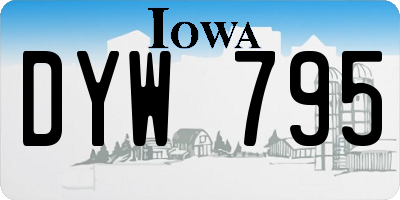 IA license plate DYW795