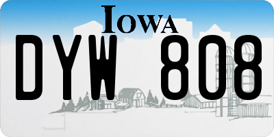 IA license plate DYW808