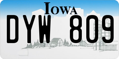 IA license plate DYW809